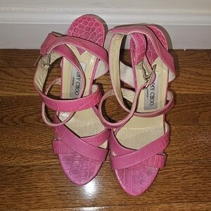 Jimmy Choo Pink Strappy Sandals